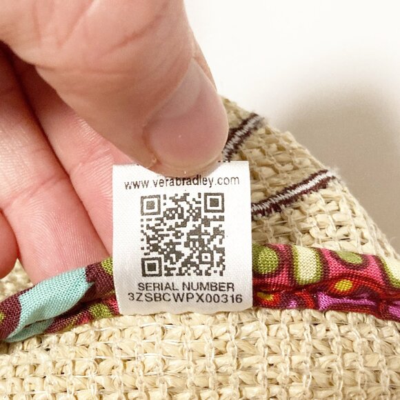 Vera Bradley Resort Medallion Seashore Beach Tote Fish Straw Faux Leather Trim - Picture 11 of 11